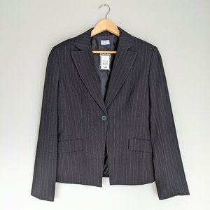 NWT Suzy Shier Black Pinstripe Blazer
